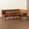 Baxton Studio Riordan Mid-Century Modern Tan Faux Leather and Walnut Brown Finished Wood 3-Piece Dining Nook Set 186-11361-9305-Zoro - alternate 10